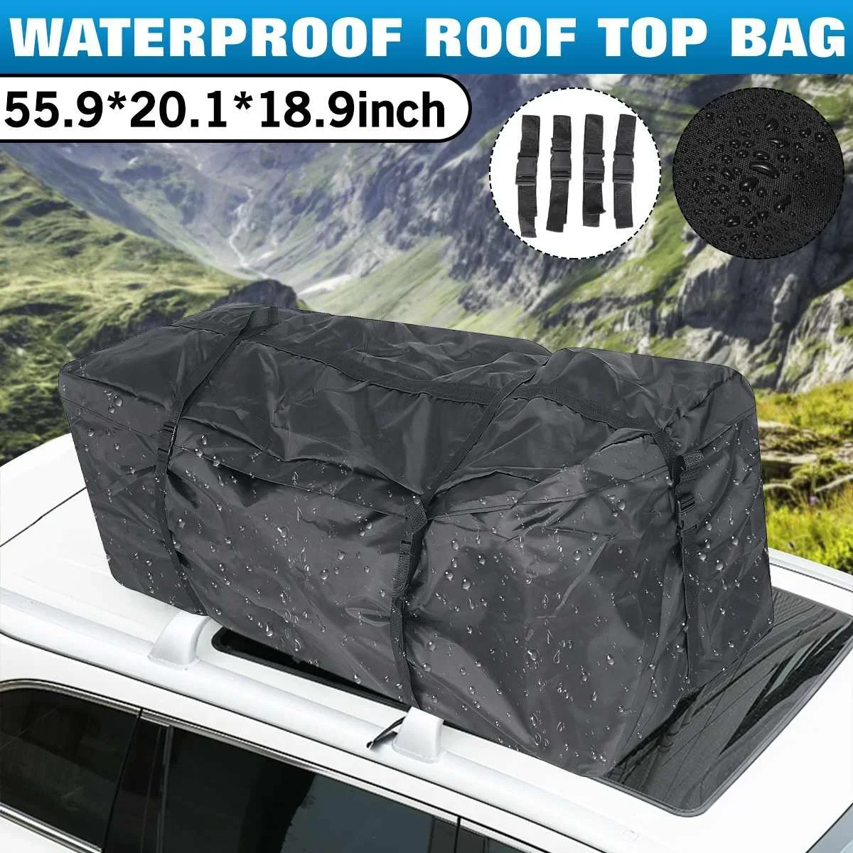 Waterproof 142x48x51cm Cargo Top Box Camper Van Rack Luggage Carrier Roof for Car Storage Bag Car Roof Box Accessories