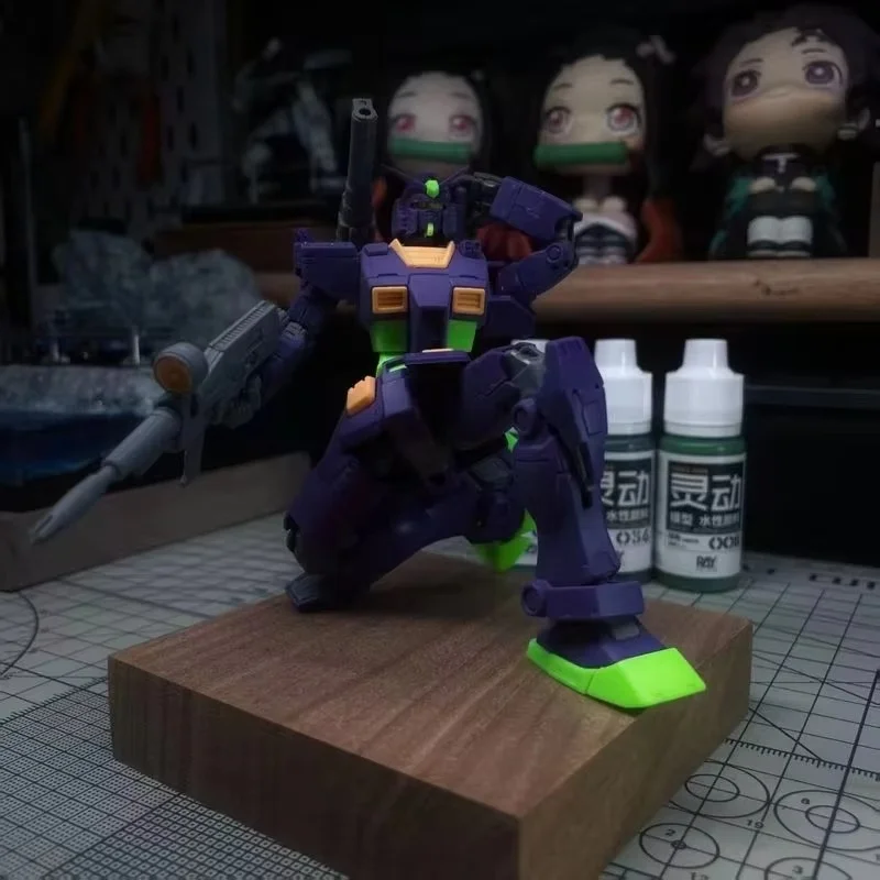 ガンソ元祖エヴァカラーアクションフィギュアダブルキャノン6フェイスマスクメカ組み立てモデルキットデスクトップ装飾男の子のおもちゃギフト