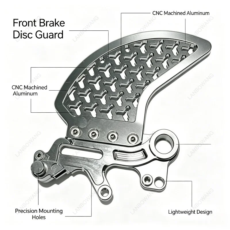 6061 CNC Aluminum Front Rear Brake Disc Protector Cover, Fit SurRon Ultrabee Light Bee E-Dirt Bike Modification Parts