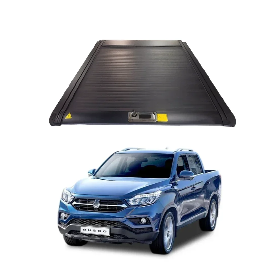 Aluminum alloy Retractable pickup truck bed roller shutter cover lid tonneau cover for Ssangyong Musso rear cover