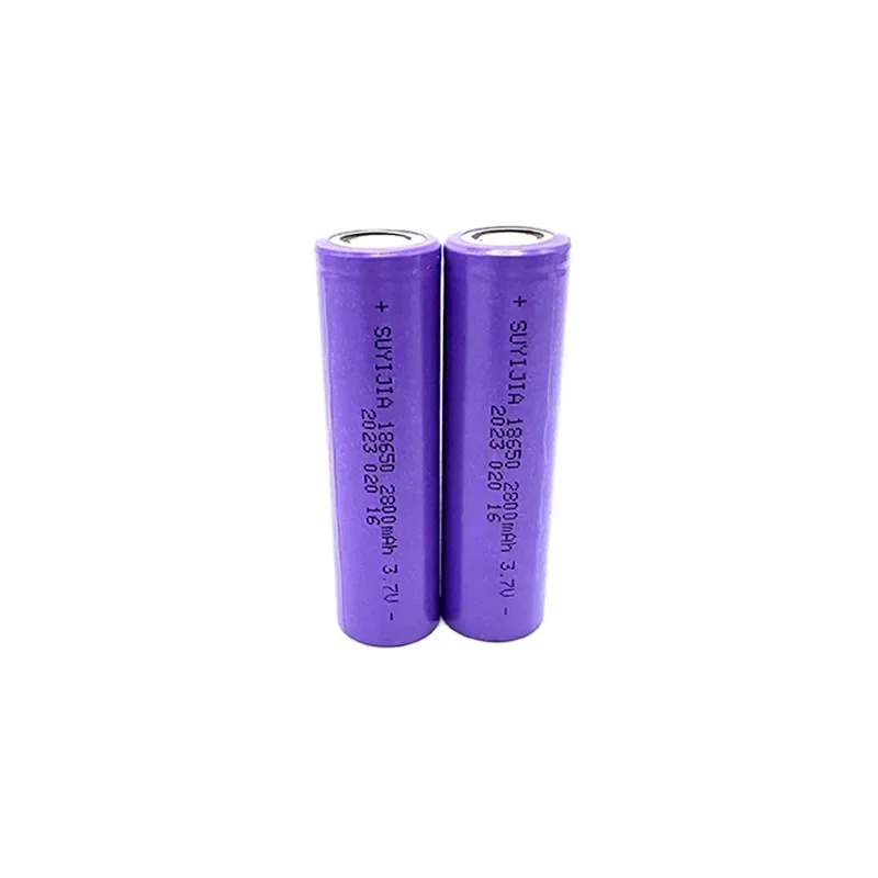 18650 3.7V Rechargeable Lithium Battery Actual Capacity 2800mAh Suitable for Flashlight Aircraft Model Model Toy Solar Lamp