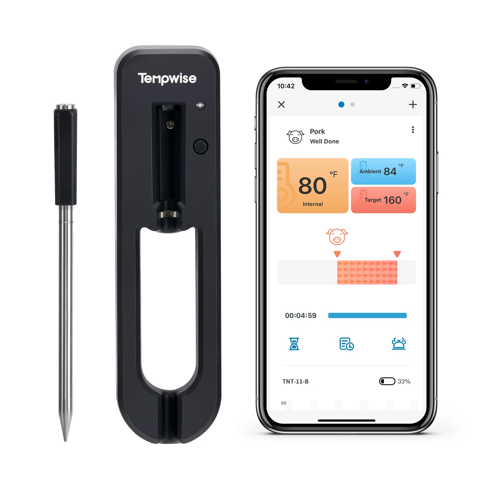 Nowy bezprzewodowy termometr do mięsa do piekarnika Grill BBQ Smoker Kuchnia Inteligentny cyfrowy termometr do grilla Bluetooth Temperatura