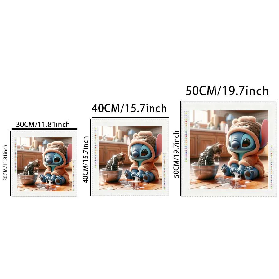 1 piece - 5D-DIY - Flocking cloth - Special drill - Diamond painting set - Alien cute object - Mosaic - Diamond art