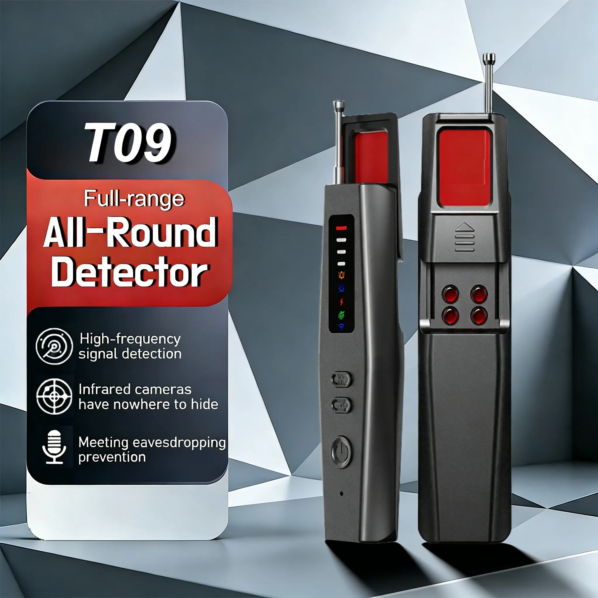 

T09 New Camera Detector Wireless Signal Infrared Scanner Anti-location Detector Devices Security Protection for Office Hotels