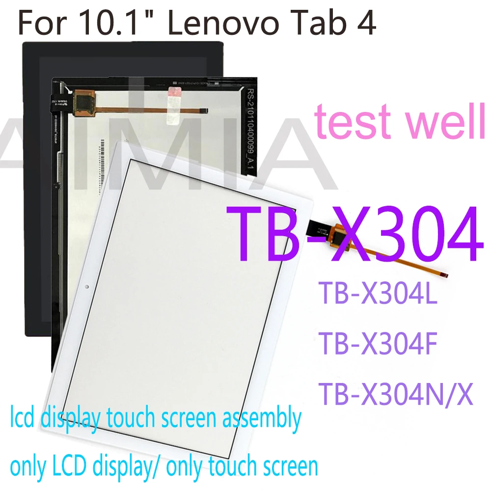 10.1 inch lcd screen for lenovo tab 4 tb-x304l tb-x304f tb-x304n/x x304 lcd display touch screen glass panel digitizer assembly