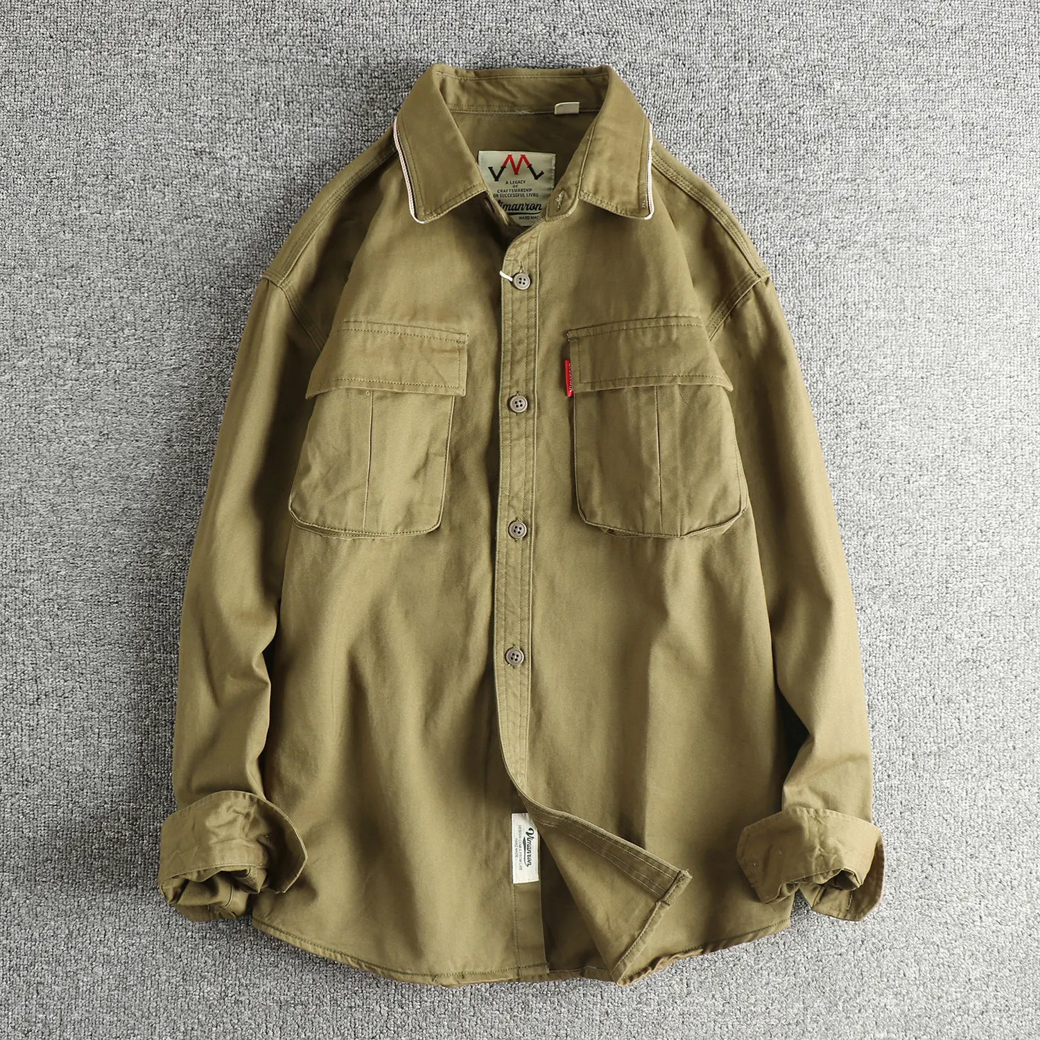 Spring and Autumn All-Purpose New Product Trendy Male American Retro Pockets Workwear Long-Sleeved Shirt Jacket