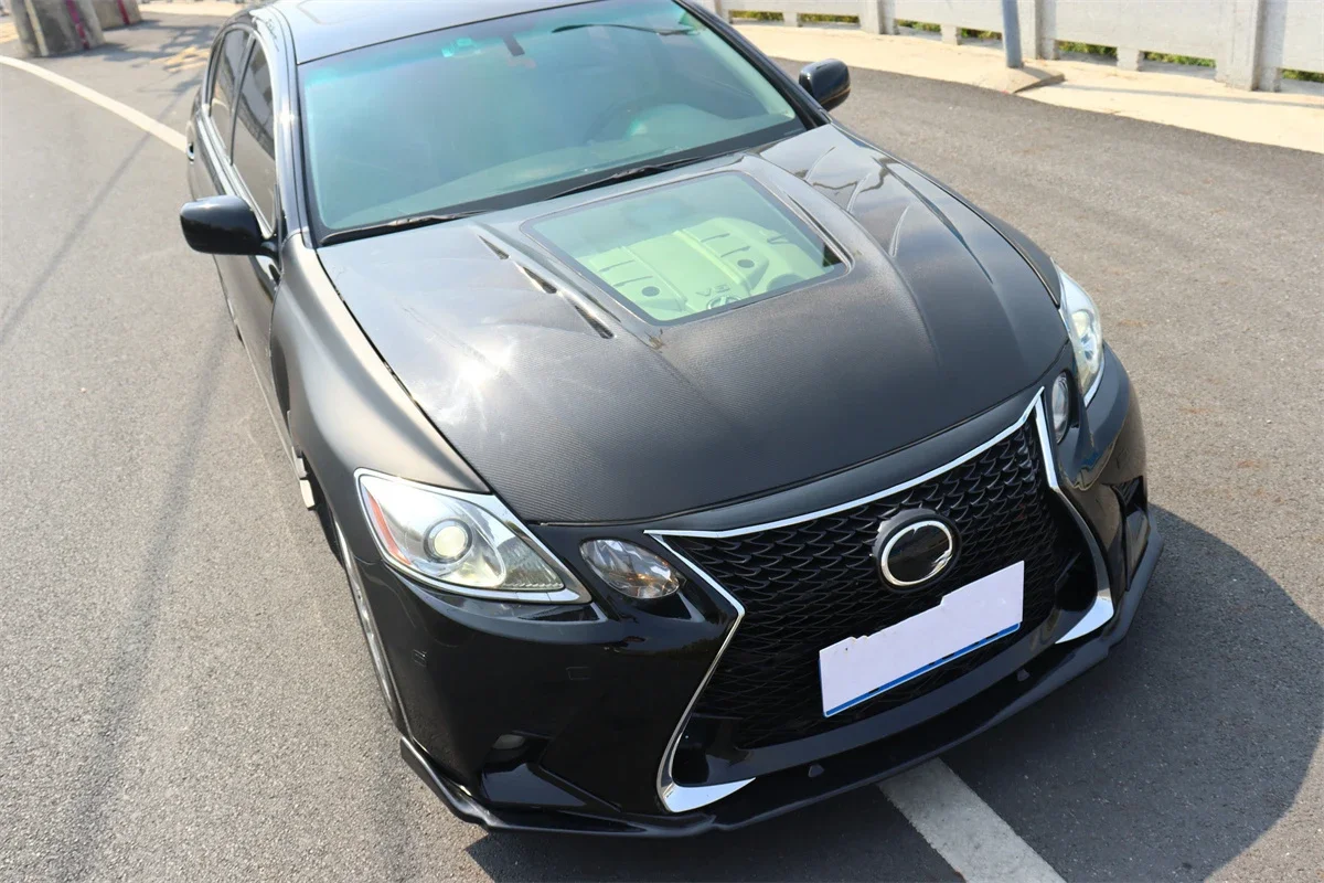 Карбоновый капот MRD для Lexus GS 2005-2011, крышка двигателя в стиле MBJ, крышка капота автомобиля из углеродного волокна