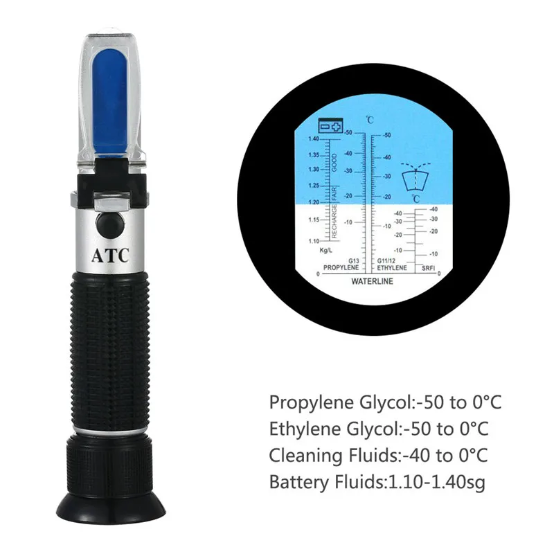 4 w 1 ręczny punkt zamarzania refraktometr mocznik miernik Adblue silnik płyn glikol przeciw zamarzaniu kable rozruchowe przeciw zamarzaniu Tester