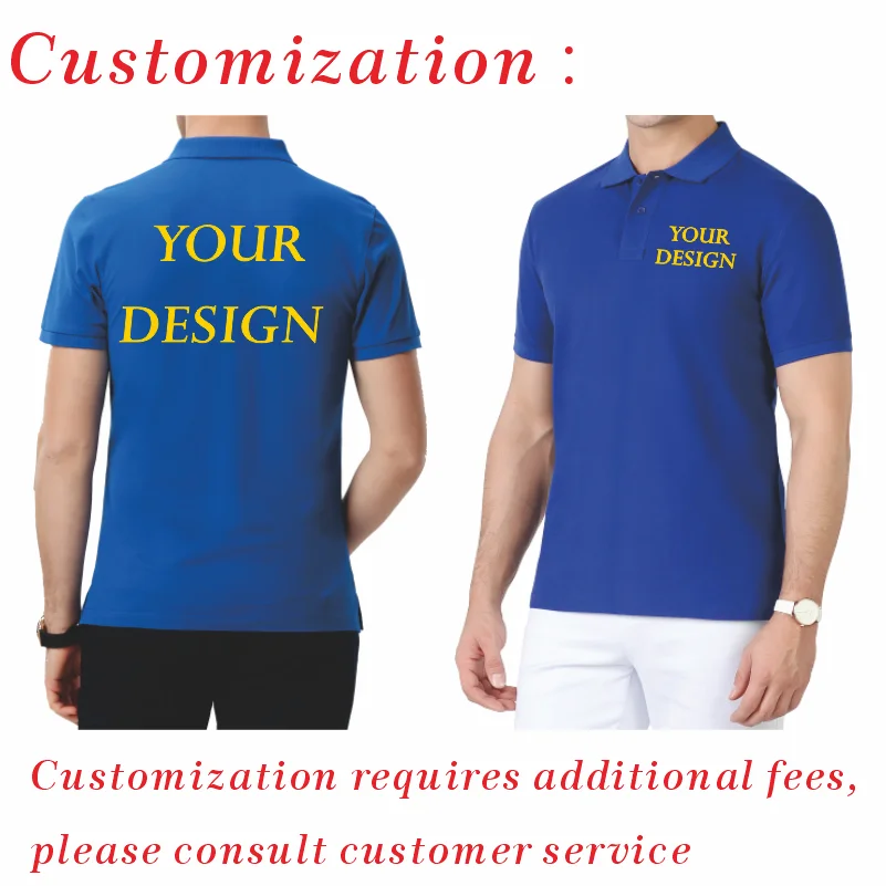 Custom 100% cotton Work Clothes Polo Shirt Pure Cotton Short-sleeved T-shirt Embroidery Printing Logo