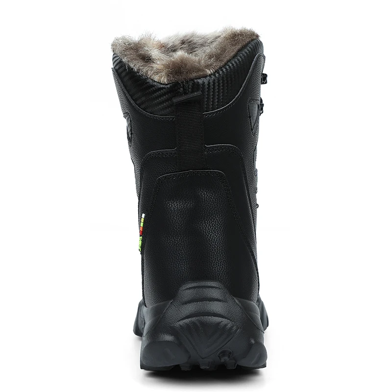 Bottes de neige en cuir véritable pour hommes et femmes, fourrure chaude, plate-forme unisexe, botte de rinçage pour femmes, chaussures décontractées pour femmes, mode, hiver, 39-46