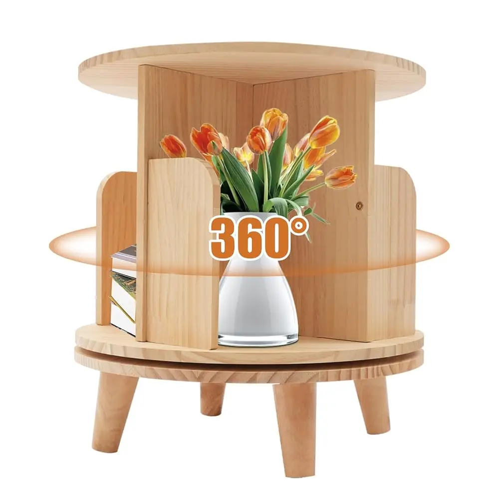 

1 Tier Rotating Bookshelf 360 Display Floor Standing Bookcase Storage Ra For Kids Multi-Functional Bookshelf Organizer Spinning