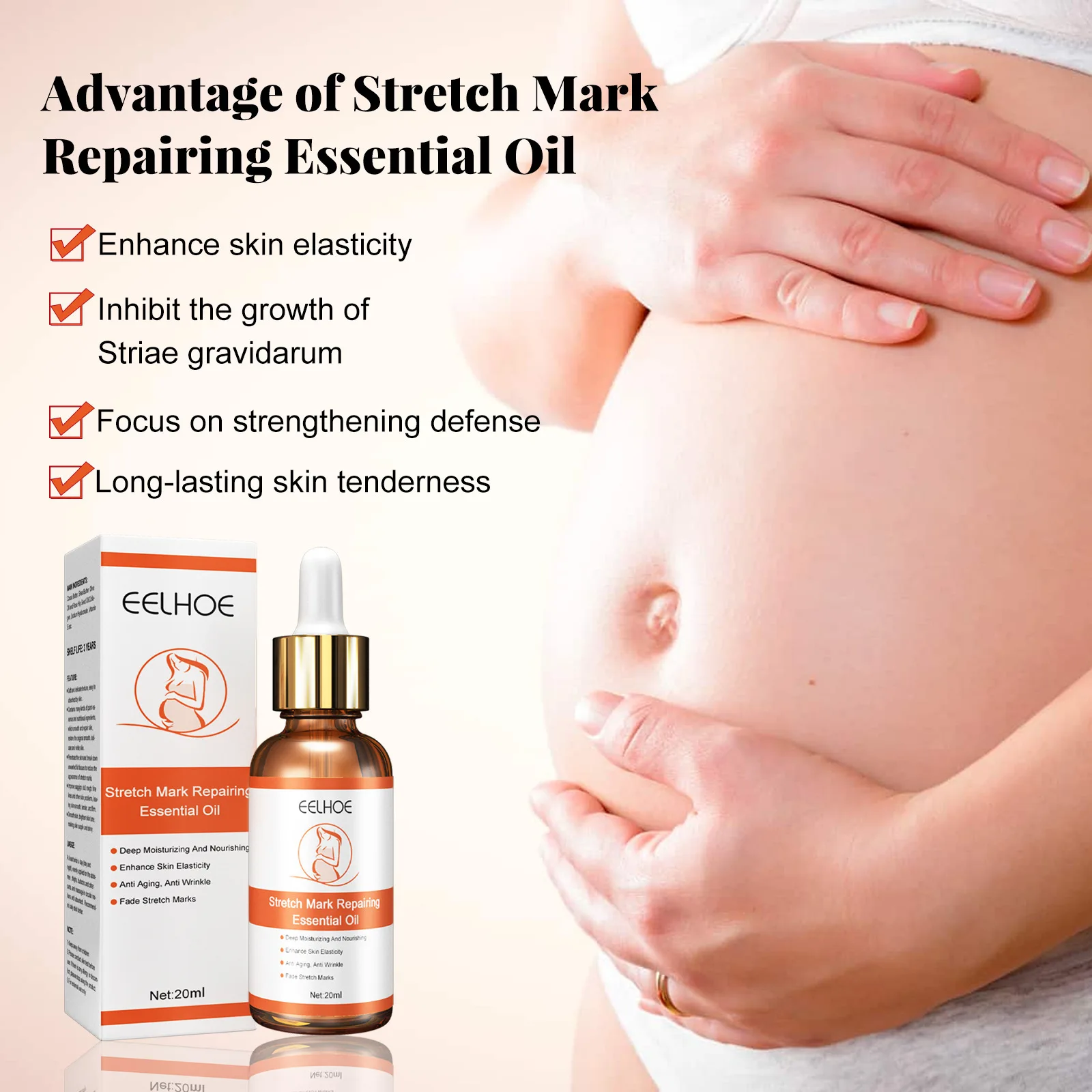 EELHOE Stretch Mark Oil Scar Repair Pregnancy and Maternity Care for Pregnancy Smooth Skin Firming Tighten Relaxation Treatment