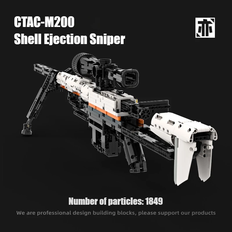 1849PCS Creative M200 Sniper Rifle Building Blocks MOC Technical Can Shoot Projectile Shells Assemble Bricks Toy Gift For Kid