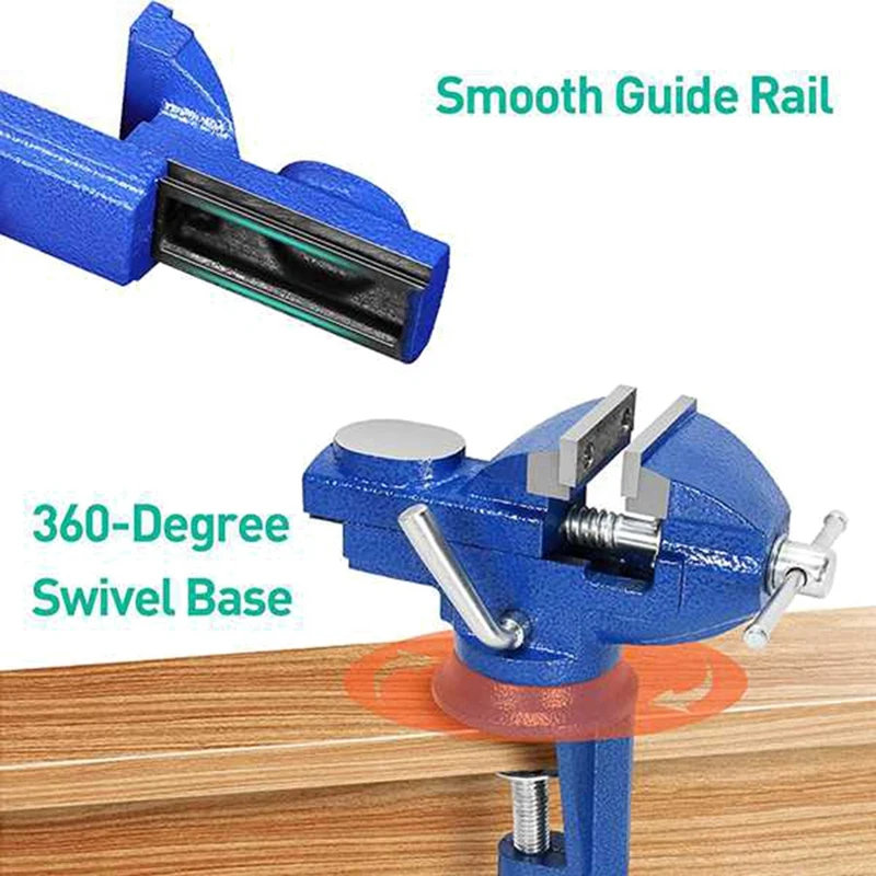 Bench Vice Machine Vise Clamp Full Metal Multifunction Woodworking Tools For DIY Table Use