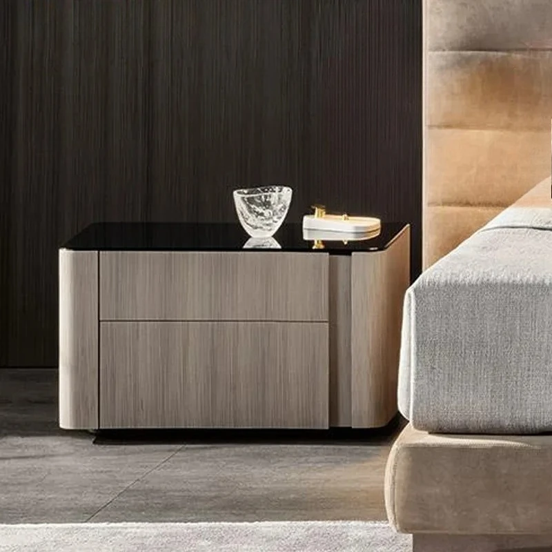 

Минималистичная прикроватная тумбочка X-S из массива дерева