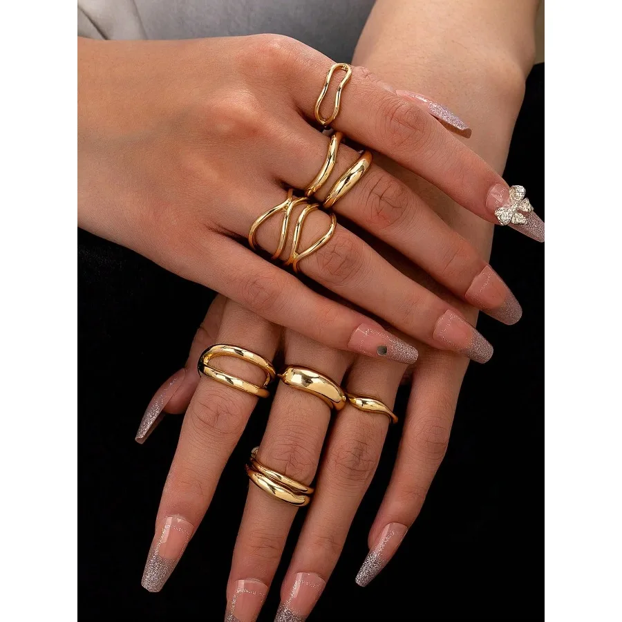 7Pcs Gold Minimalis…