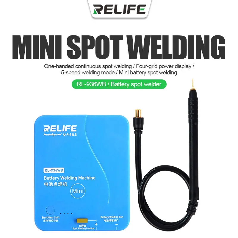 

RELIFE RL-936WB Portable Mini Battery Spot Welding Machine For IP/HW/MI/MZ/OP/VI Nickel Battery Welding Type-C Charging