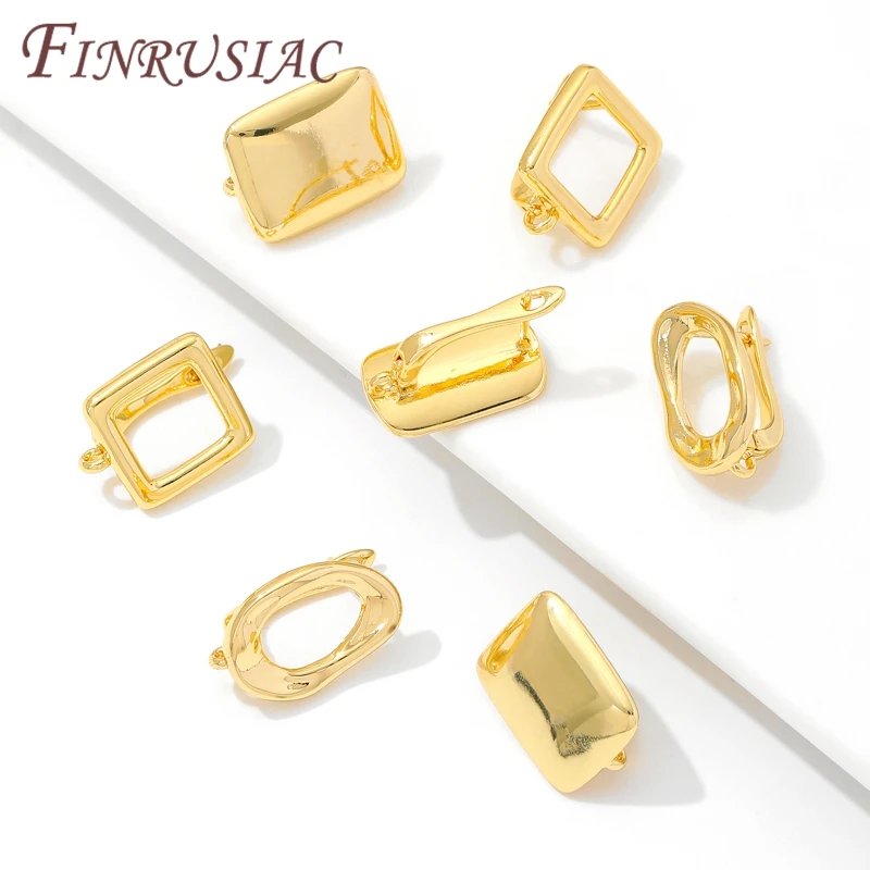 Shvenzy fixadores de fios de orelha 18k ganchos de brinco banhados a ouro real, luminárias de brinco para fazer jóias, acessórios de fabricação de brincos diy