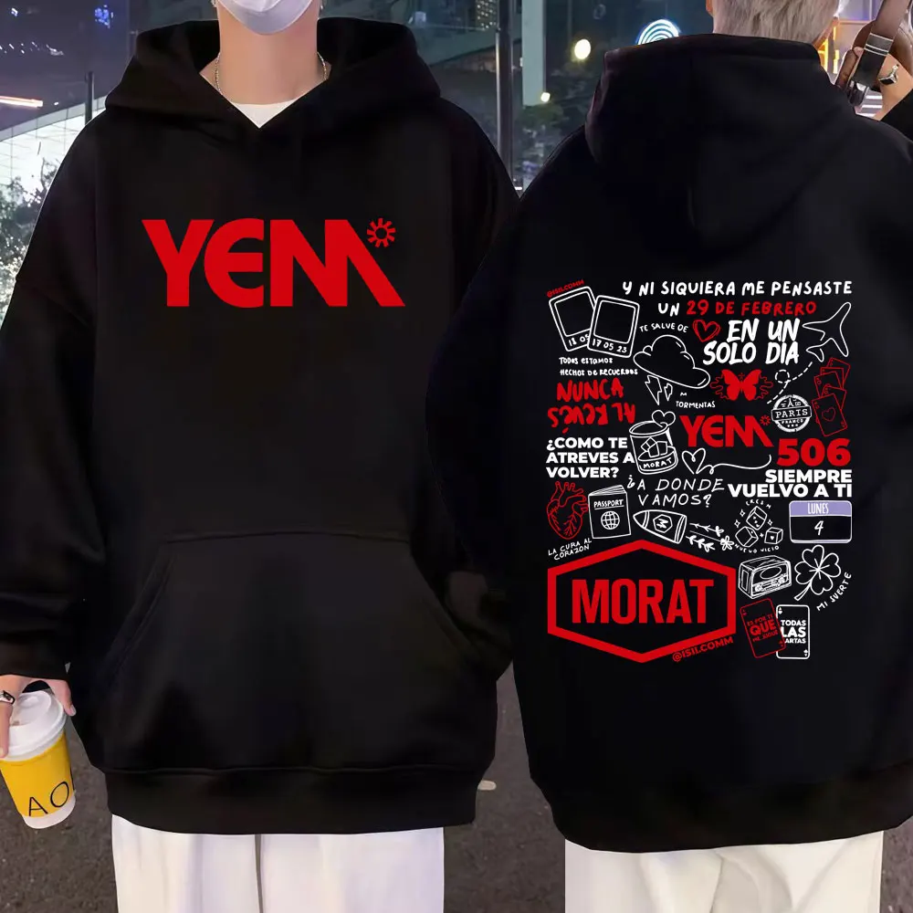

Толстовки с графическим рисунком группы Morat Yem Album для мужчин и женщин Harajuku High Street в стиле хип-хоп, классические пуловеры большого размера, лидер продаж, топы с капюшоном