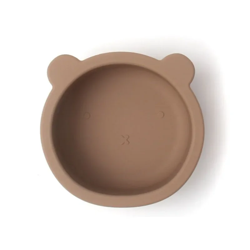 

Silicone Bib Bowl Plate Spoon Fork Cup Bear Bowl Silicone One Piece Silicone Food Mat Health And Safety Teddy Bear Bowl