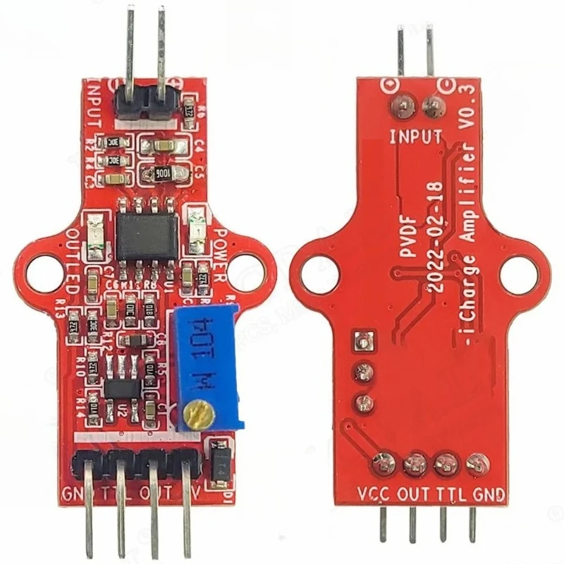 LDT0-028K Vibration Sensor PVDF Piezoelectric Film Electric Charge Amplifier Module Trigger Switch