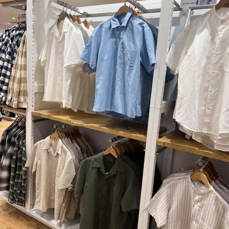 

Хлопково-льняная свободная рубашка с коротким рукавом, повседневная свободная верхняя одежда для пар, мужская и женская одежда, дышащая летняя рубашка