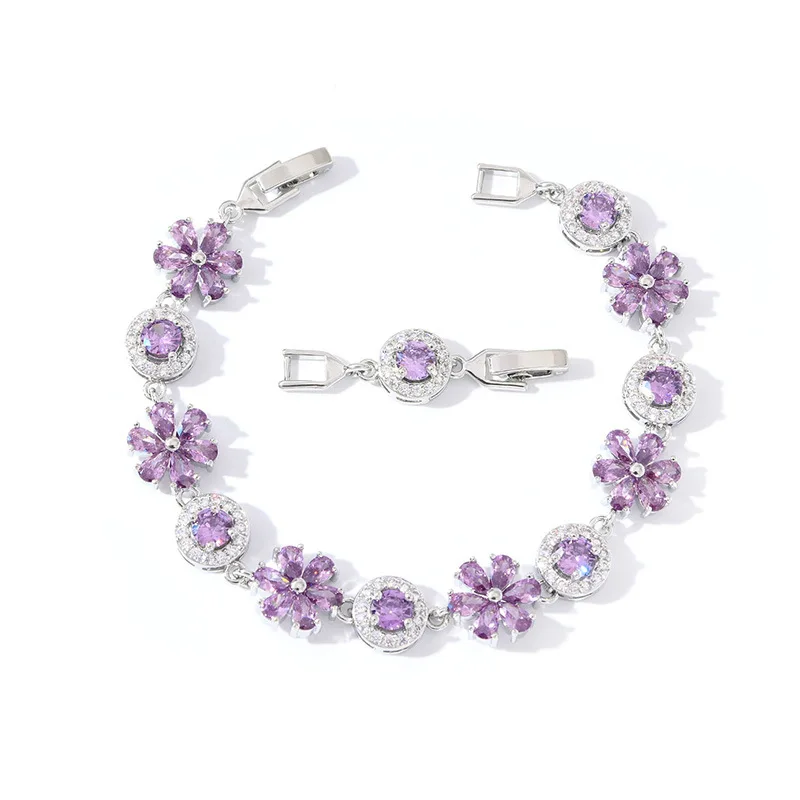 HIBRIDE New Sunshine Charming Glow Multicolor Bracelet Women's Clothing Jewelry Set Dubai Festival Party Prom Wedding Gift B155