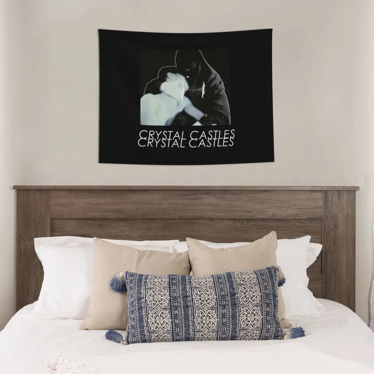 Crystal Castles Tapestry Hippie Fabric Wall Hanging Electronic Music Decor for Bedroom Background Cloth Witchcraft Wall Tapestry