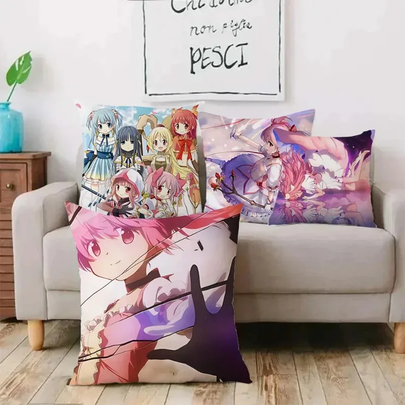 Puella Magi Madoka Magica Pillow Covers Cartoon Sofa Decorative Home  Printing  Cute Cushion Cover