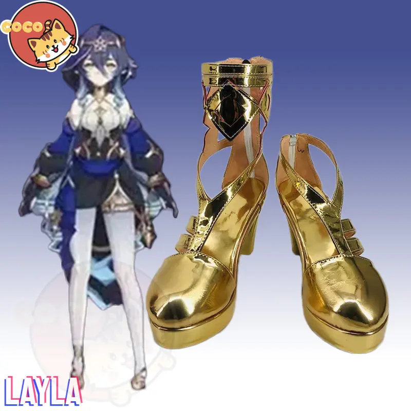 

CoCos Game Genshin Impact Layla Cosplay Shoes Game Genshin Impact Layla Cosplay High Heels Unisex Role Play Any Size Shoes
