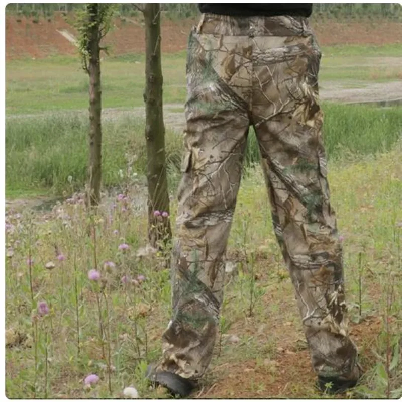 Casual Men Pants PLus Size Cotton Breathable Bionic Camouflage Trousers Outdoor Hiking Fishing Jungle Hunting Long Bottoms