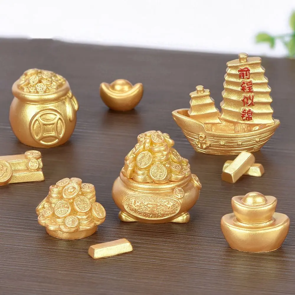 Micro Landscape Wealth Rolling Desktop Decor DIY Ornaments Figurine Auspicious Ornaments Small Ornament Fortune Trinkets
