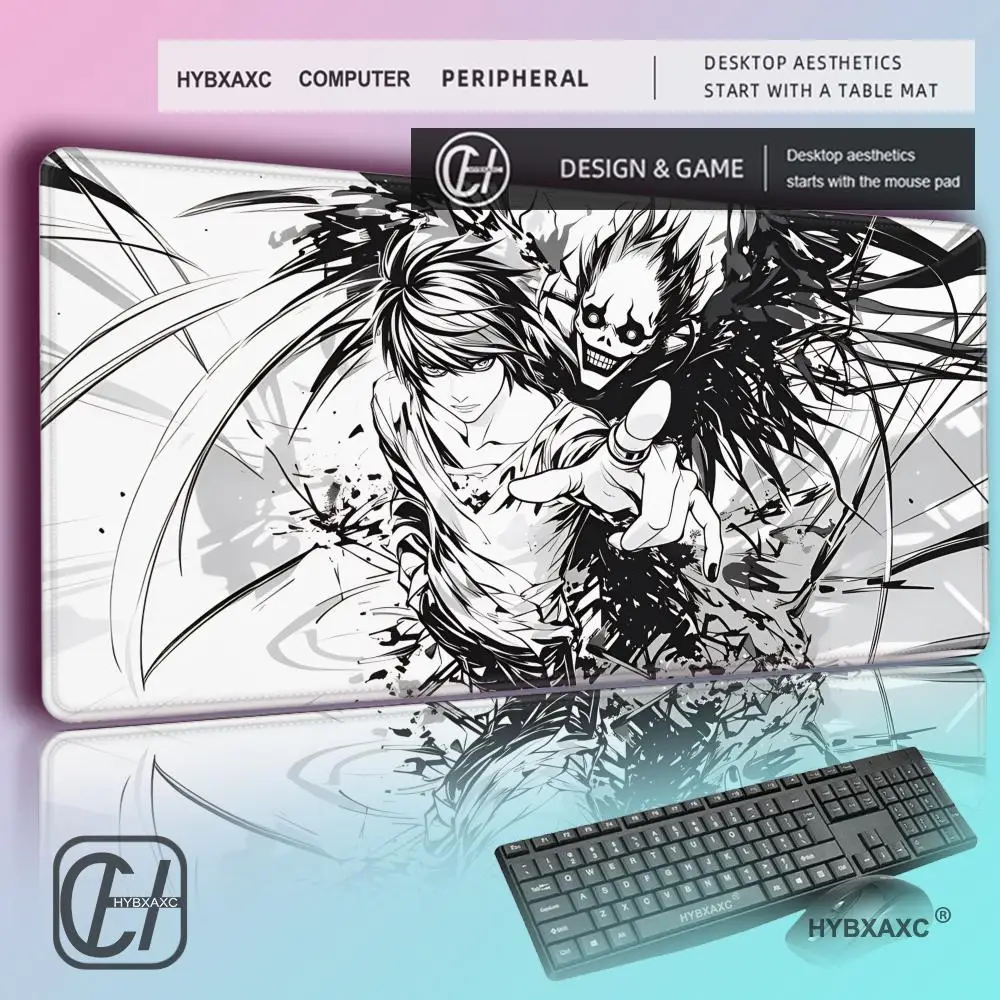 HYBXAXC Japanese manga Death Note Mousepad Thickened Mouse Pad XXL Gaming Keyboard Notebook expand Desk mat PC Table accessories