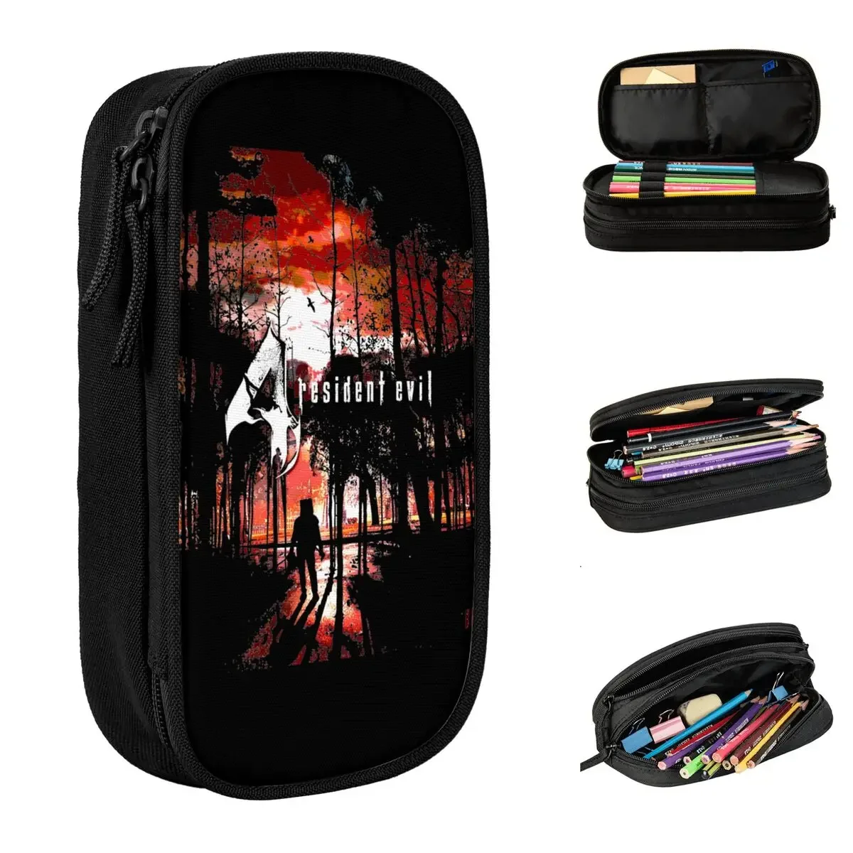 Resident Evils 4  Gift Merch Pen Box Large Capacity Office Accessories  Case Suprise 