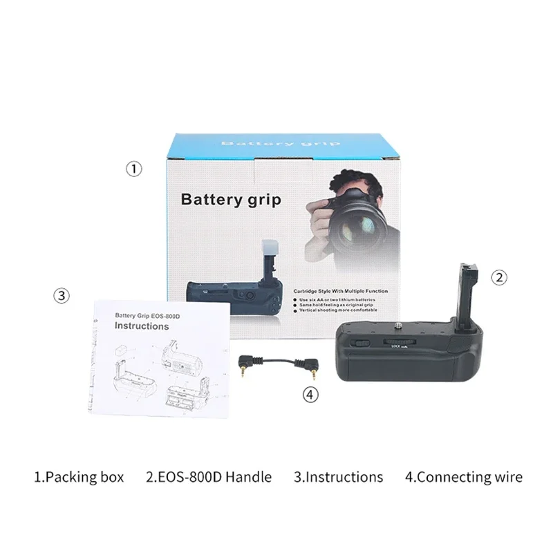 800D Vertical Battery Grip for CANON EOS 77D 800D 9000D Rebel T7i Kiss X9i cameras Battery Grip