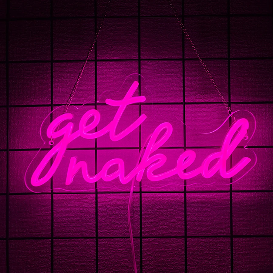 احصل على لافتة نيون من سلسلة عارية لديكور الحائط، لافتة مضيئة للبار، النادي، الحفلة، هدية عيد الميلاد للرجل، ديكور الحمام، تعمل بمنفذ USB