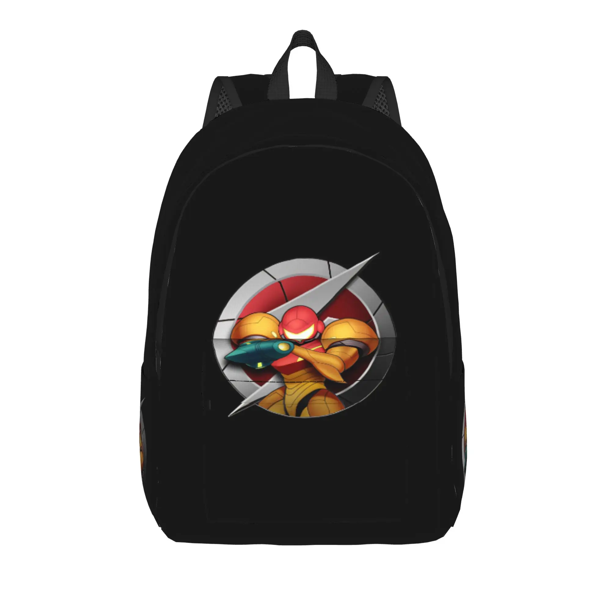 Metroids Hero Game Samus Backpack Men  Breathable Backpacks Polyester Stylish High School Bags University Design Rucksack