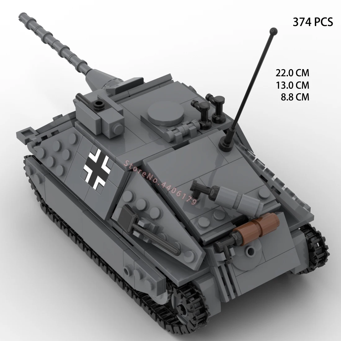 hot military WW2 technical German army Jagdpanzer 38(t) baiting tank Blitz war vehicles bricks weapons Block toys for child gift