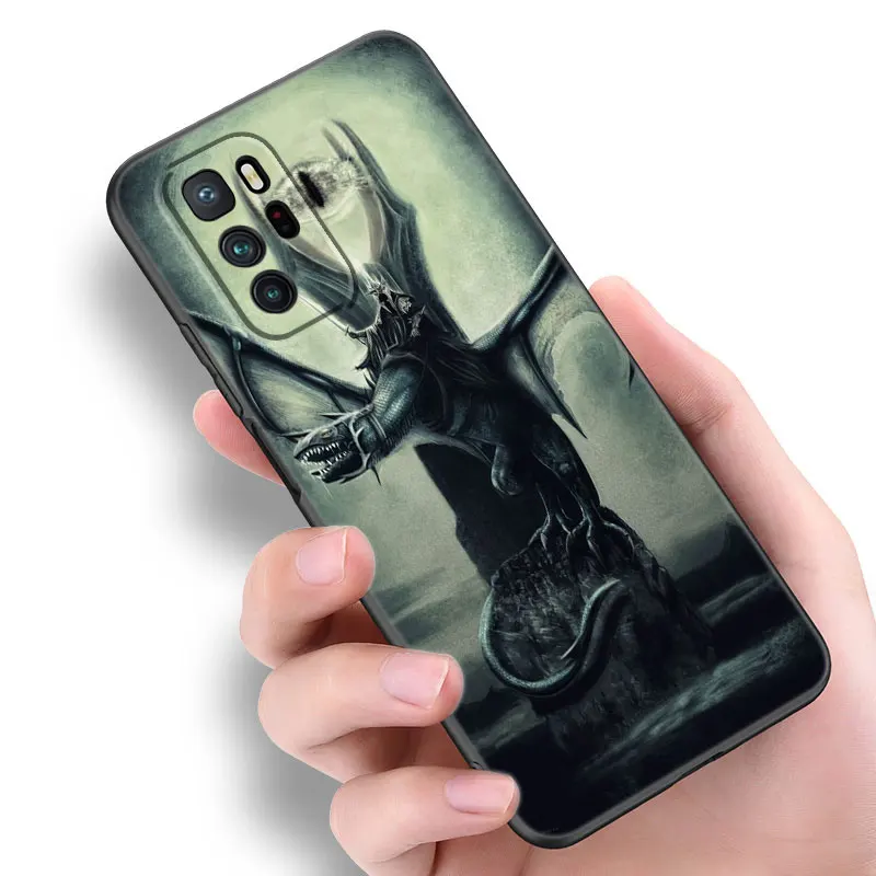 The L-Lords Of The R-Rings Black Silicone Phone Case For Xiaomi Redmi Note 9 10 11 11S 11T 12 13 Pro 5G Plus 9S 10S 12S