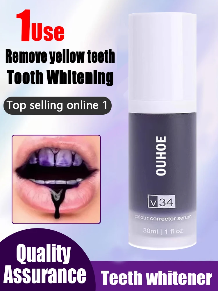 

Teeth Whitening Products Purple Toothpaste Tooth Brightening Essence Care Oral Stain Fresh Breath