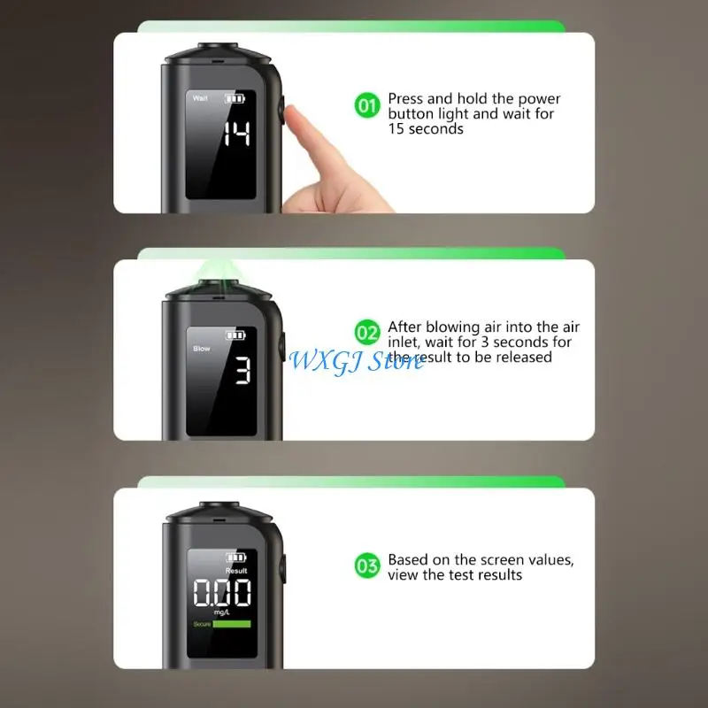 

37JE Breathalyzer,Professional Grades Alcohols Tester with LCD Display,Accurate Alcohols Tester Accurate