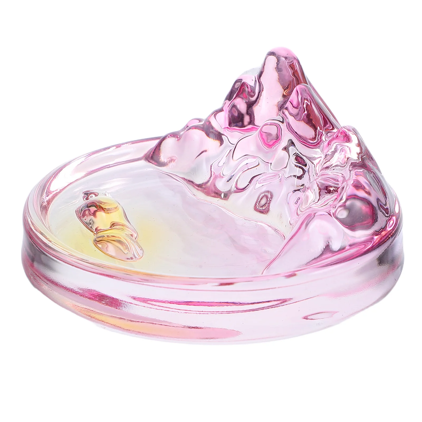 طبق حبر الخط الصيني الزجاجي 2 في 1 لوحة تخزين مع حامل فرشاة حامل أدوات الكتابة الأنيقة لقرطاسية الرسم