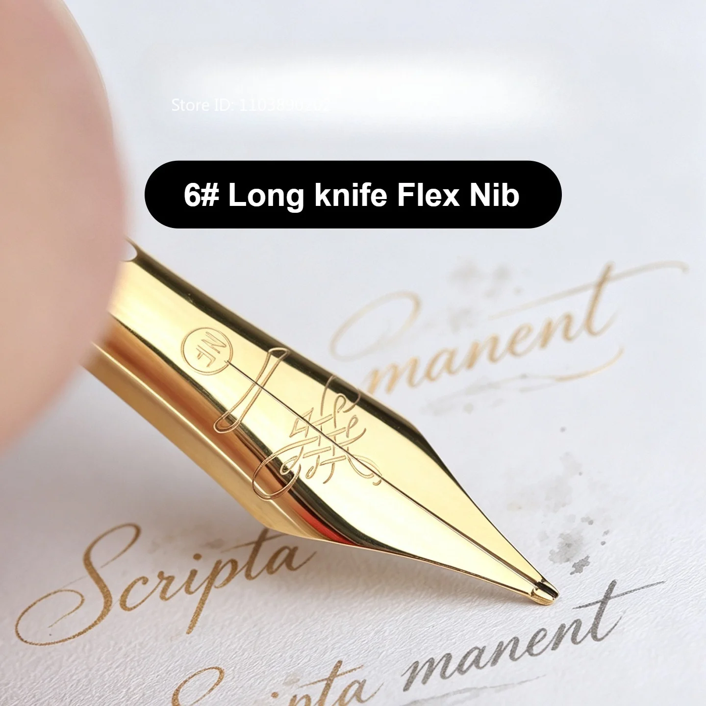 MAJOHN No.6 Solf Flex Long Knife Grinding Nib Fountain Pen Grip Section Replacement Nib Hand Polished 0.4-1.5mm for P136/138/139