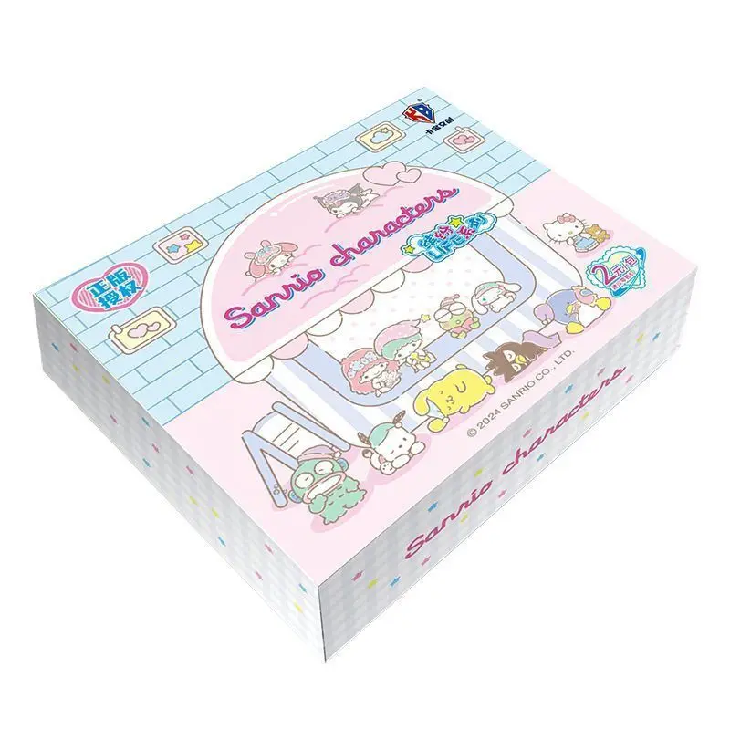 

Лидер продаж, оригинальная коробка Sanrio Hello Kitty Kuromi Cinnamoroll, коллекционная игровая карта с героями мультфильмов, коллекция мелодий, игрушка, детский подарок