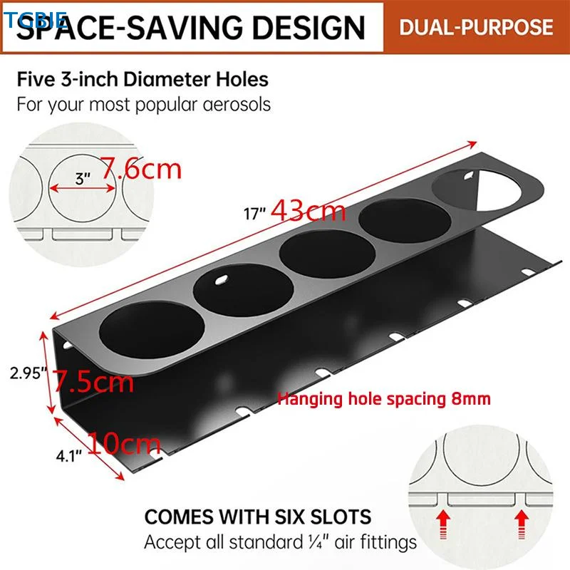 Soporte Metálico para Latas de Aerosol, Organizador de Aerosoles de Gran Apertura para Montar en la Pared, Multiusos, Fácil Acceso a Botellas de Aerosol