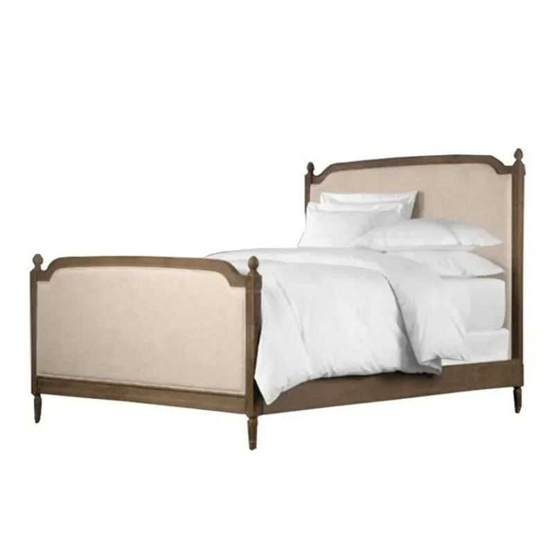 

* American Style RH Style Bedroom Furniture Oak king Bed