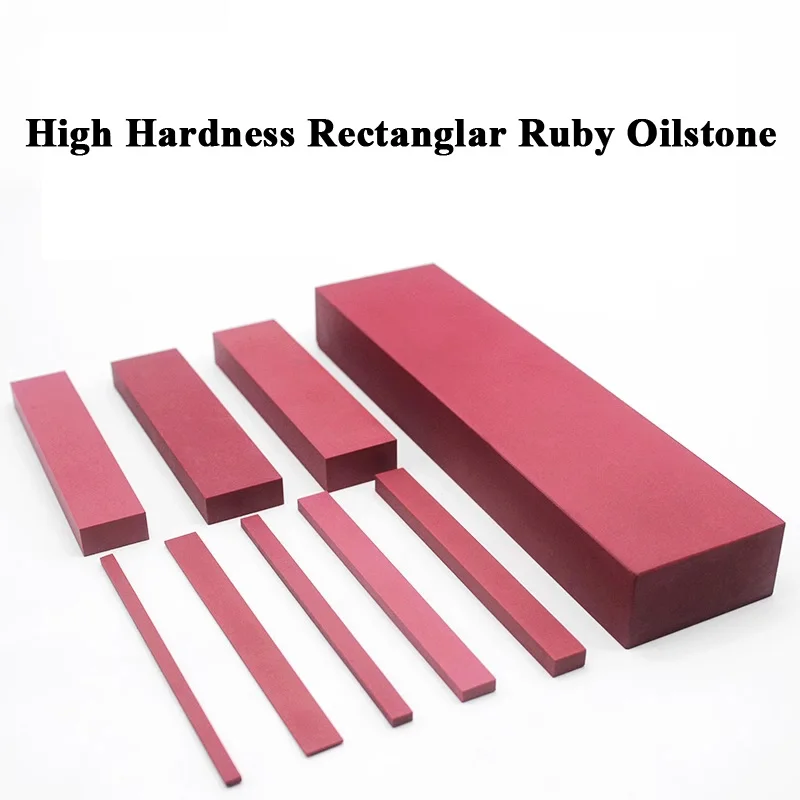 1PCS Ruby oil stone strip rectangular hardened oil stone sharp ultra-fine polishing grinding stone no wear whetstone for mold