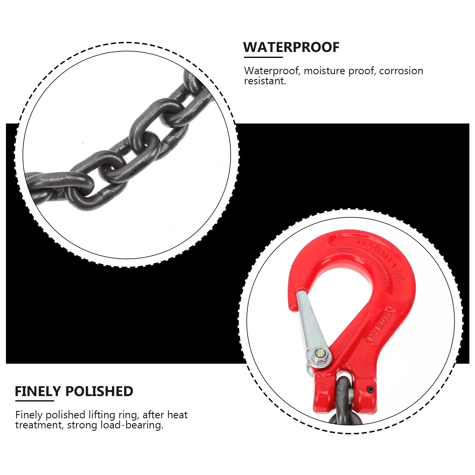 1T 1Mปฏิบัติยกโซ่สลิงHeavy Duty Life Chainสลิงคว้าตะขอแมงกานีสเหล็กSuspension ChainสําหรับHome