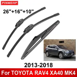 1/2/3/4/6PCS Car Wiper For TOYOTA RAV4 XA40 MK4 2013-2018 Front Rear Wiper Blades Brushes Auto Accessories 2014 2015 2016 2017