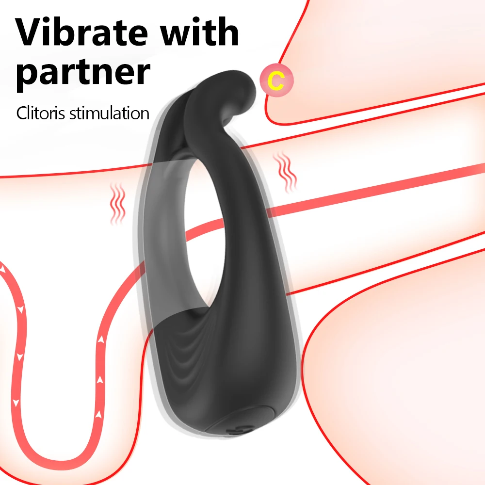 Penis Ring Vibrator G Spot Clitoris Stimulator Sex Toys for Men Vibro Delay Vagina Orgasm Lock Fine Sleeve Massage Vibrators